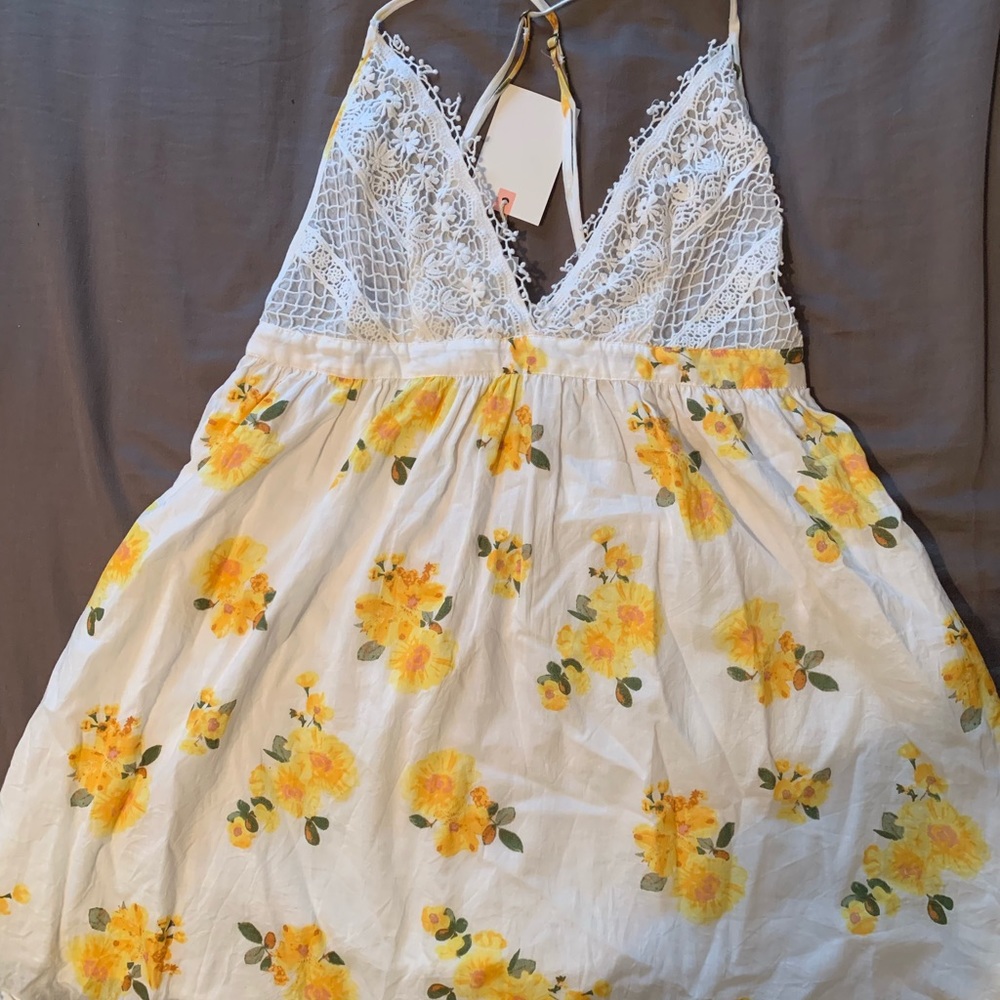 White Lacy, Floral, Summer Dress